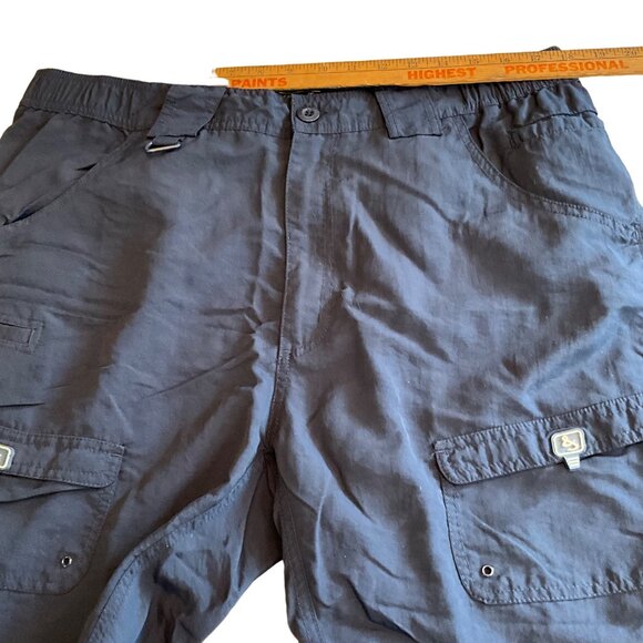 Hook and Tackle Men's 38 Navy Blue Barrier Reef Stretch Cargo‎ Fishing Shorts - Picture 3 of 5